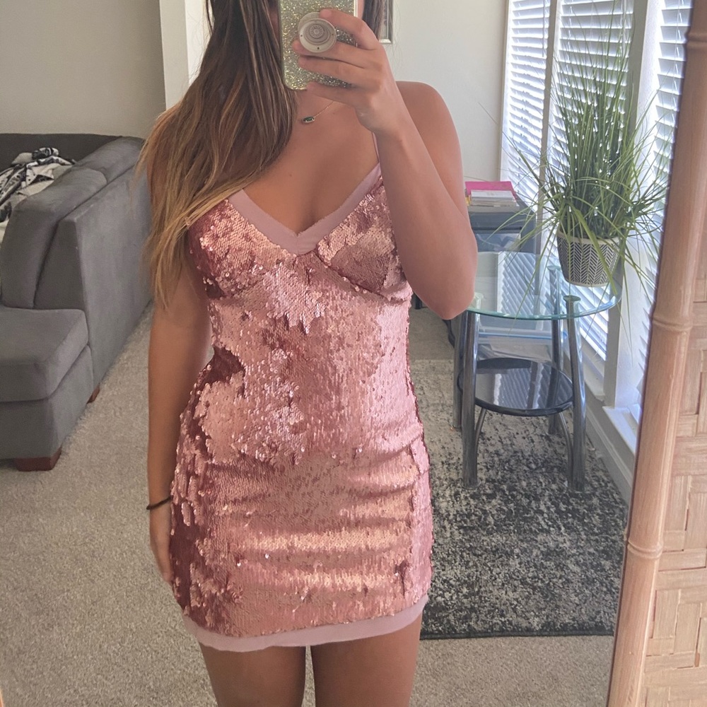 NBD Pink Sequin Mini Dress - Picture 4 of 9